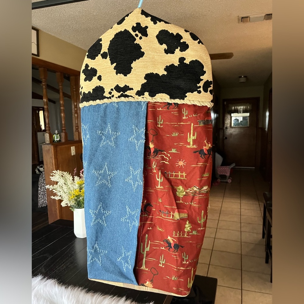 Hanging Diaper Holder Western Print